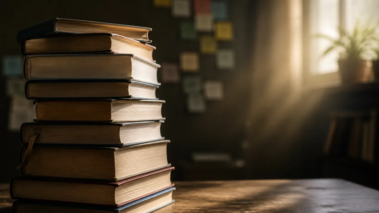 Four programming books displayed on left side next to an illustration of a human brain with neural pathways on right