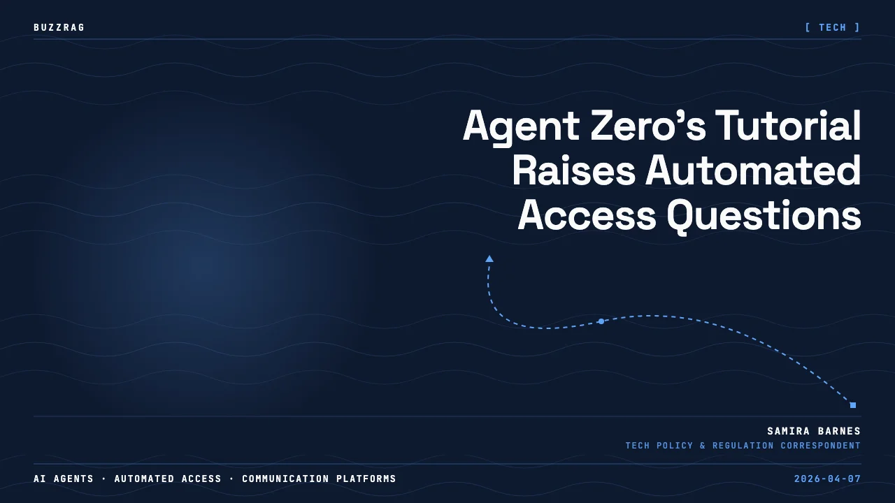Three communication app icons (WhatsApp, Telegram, Gmail) displayed above "AGENT ZERO ANYWHERE" text on a blurred cinematic…