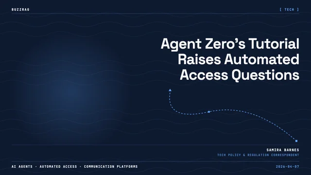 Three communication app icons (WhatsApp, Telegram, Gmail) displayed above "AGENT ZERO ANYWHERE" text on a blurred cinematic…