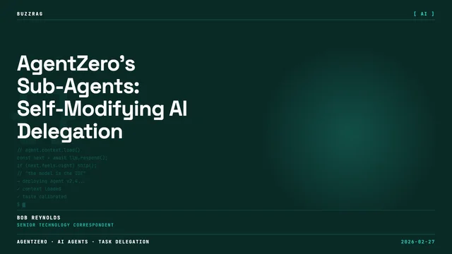 Metallic robotic figures with glowing spherical heads against a dark background, with "SUB-AGENTS" text overlaid in white