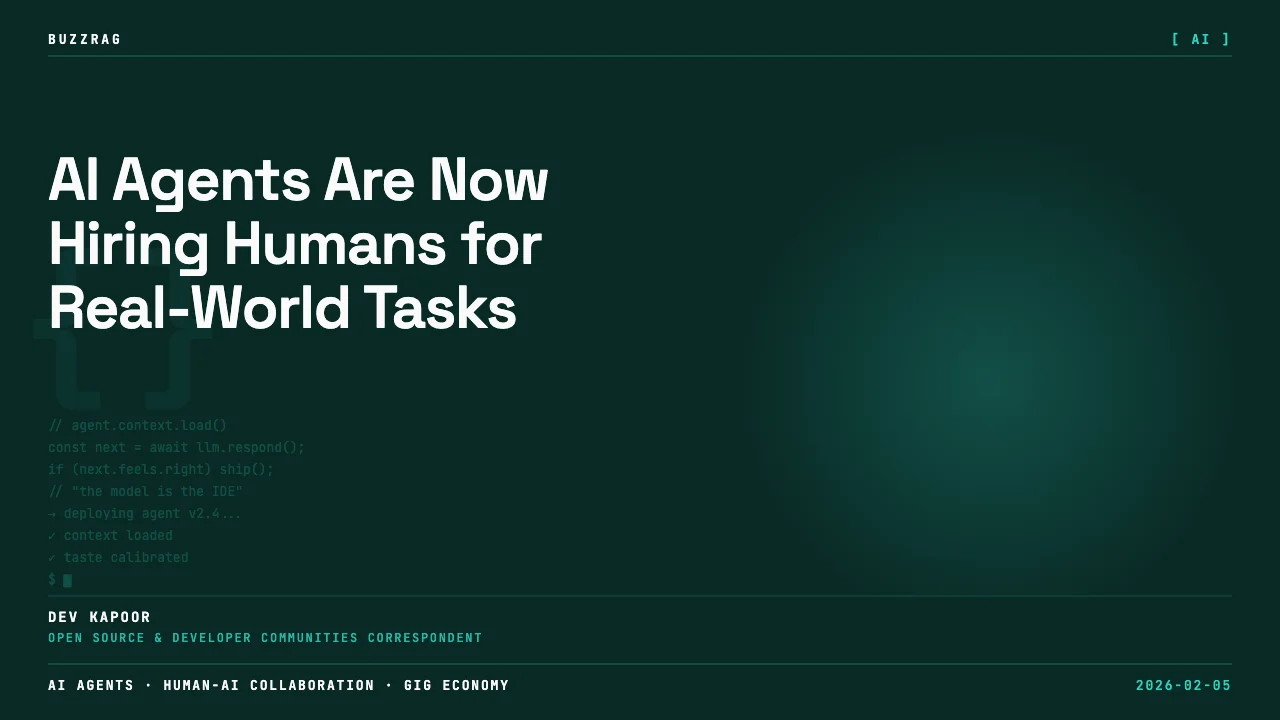 A verified account announces "AI Needs Your Body!" in large text with engagement metrics displayed below.