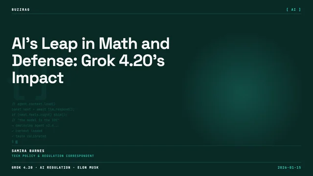 Man with shocked expression holding his head with text reading "GROK 4.20 DID THE IMPOSSIBLE" on black background with red…