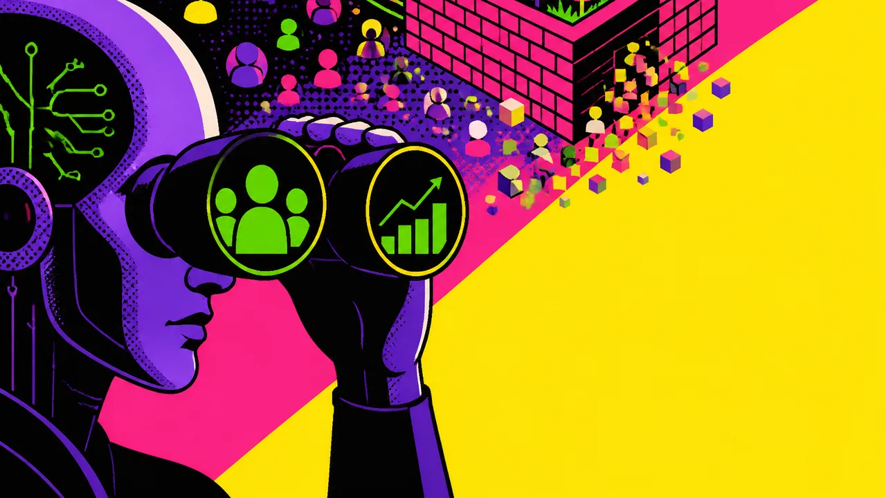 AWS logo with purple-to-red gradient background and white text displaying "The Future of Marketing: Using AI Science to…