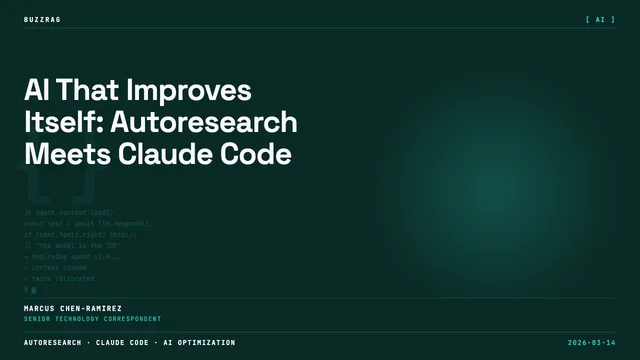 Orange folder with infinity symbol plus pixelated character icon on dark background with "SKILLS CAN NOW AUTOIMPROVE" text