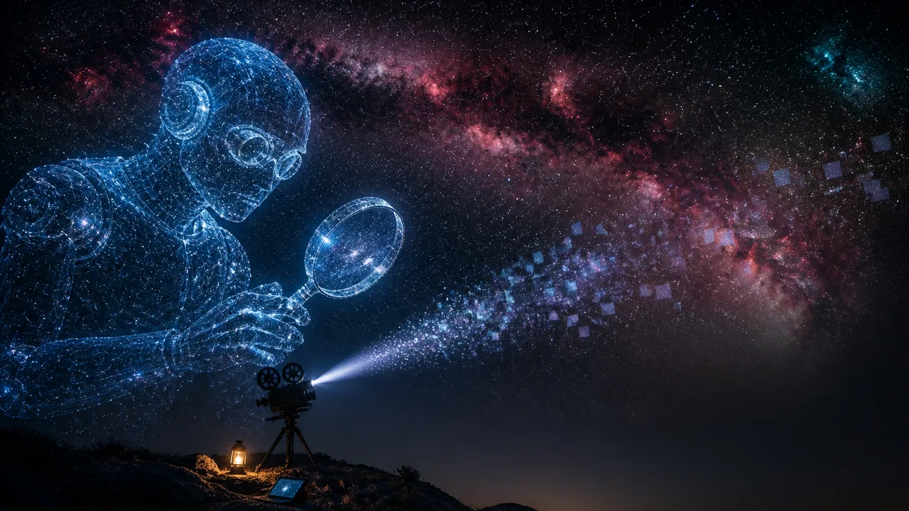 Bearded man reacts between five surreal “AI DETECTED” images, including flying and cycling dogs and a crying Elon Musk