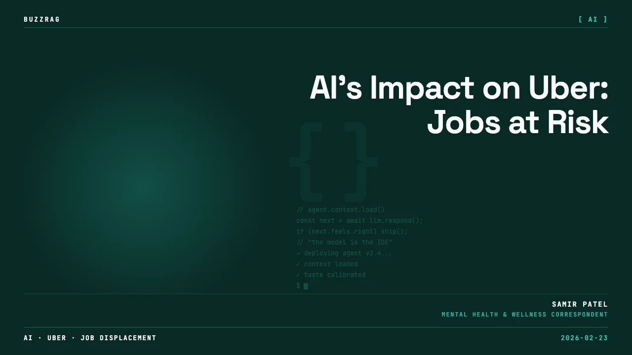 Two men's faces flank red and white text warning that AI will replace 80% of jobs, with DOAC logo in corner