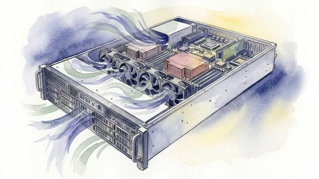 Supermicro server with five GPU modules being held up, displaying cooling vents and modular architecture for AI deployment