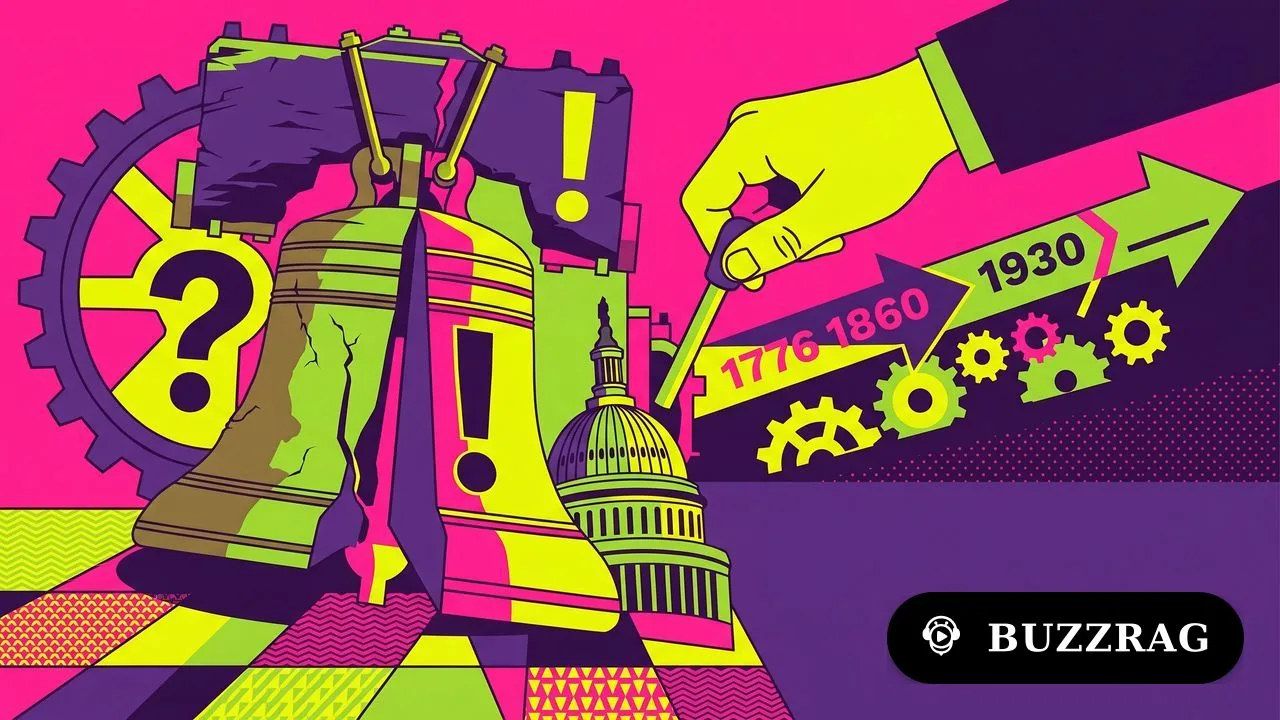 U.S. Capitol building with yellow text "RENEW THE REPUBLIC" and "AMERICA ACTUALLY" badge on colorful background