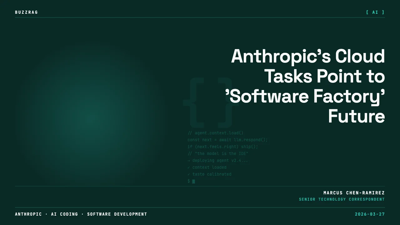 Man in glasses looking thoughtful against blue background with text about Anthropic's framework and developer progression,…