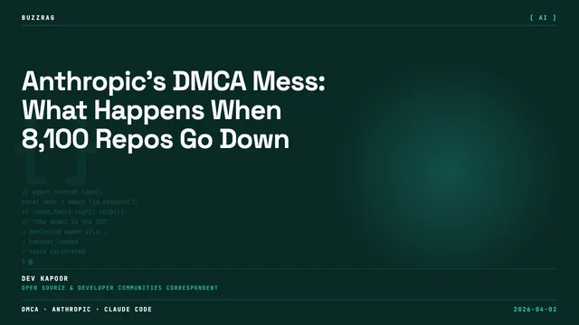 Man with surprised expression next to GitHub DMCA takedown notice email about claude-code repository