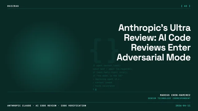 Man in glasses next to a folder icon labeled "/ultrareview" with a loading symbol against a gray background