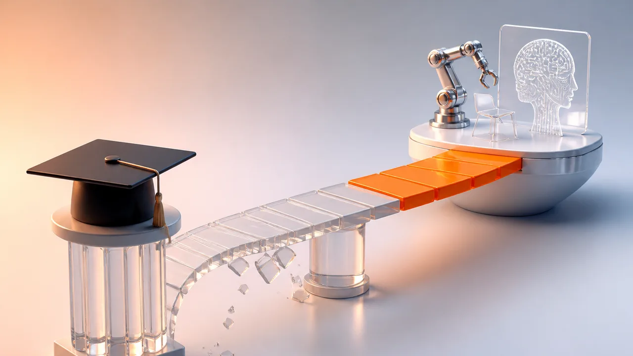 Two graduates in silhouette hold diplomas before a castle, with "FT Working It" branding and "Supported by Workday" text…