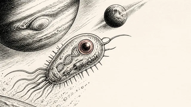 Two men against a starry background with a UFO in the center, text reading "ROMAN YAMPOLSKIY" and "WE ARE THE PROBES