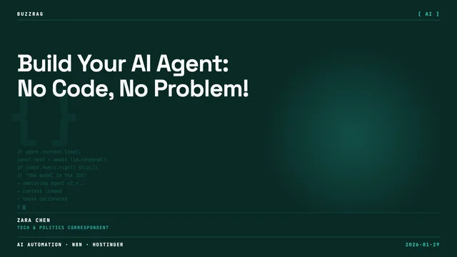 Person pointing at a flowchart diagram displaying AI agent workflow nodes and connections on a laptop screen, with "Build…
