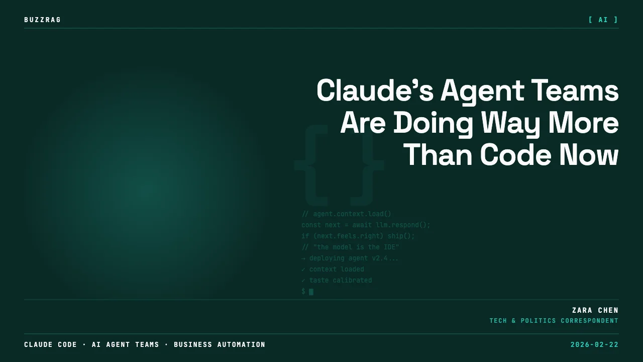 Seven pixelated agent characters in colored alcoves labeled Blog Writer, Researcher, Analyst, Spy, Devil's Advocate,…