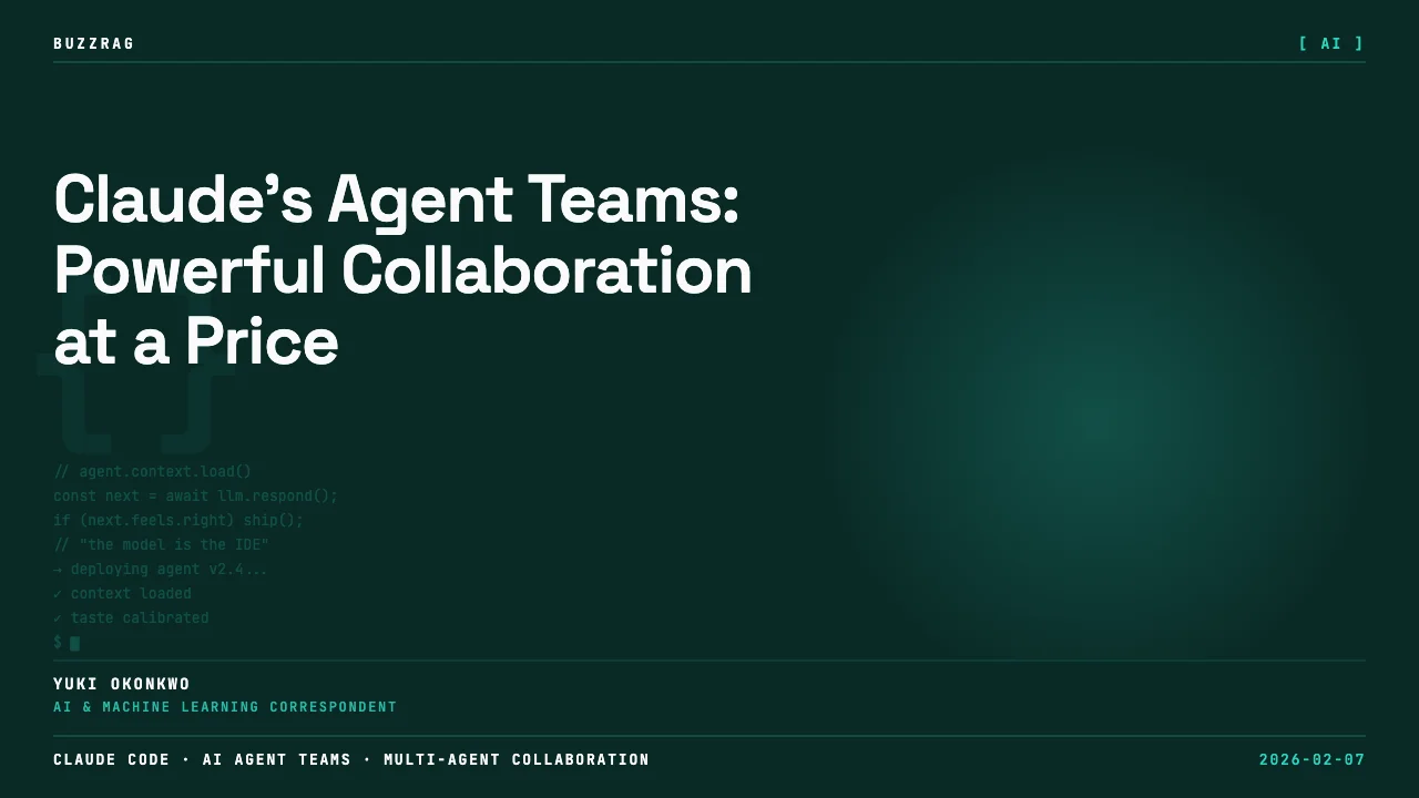 Bold yellow "AGENT TEAMS" text with "NEW" arrow pointing to three pixelated characters in red, blue, and green, connected…