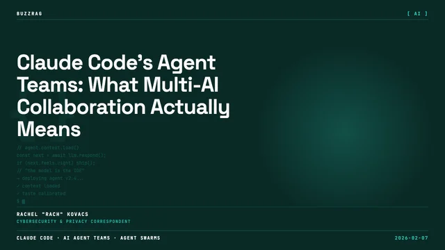 Man in glasses pointing at documentation about Claude Code agent teams with text highlighting experimental features and…