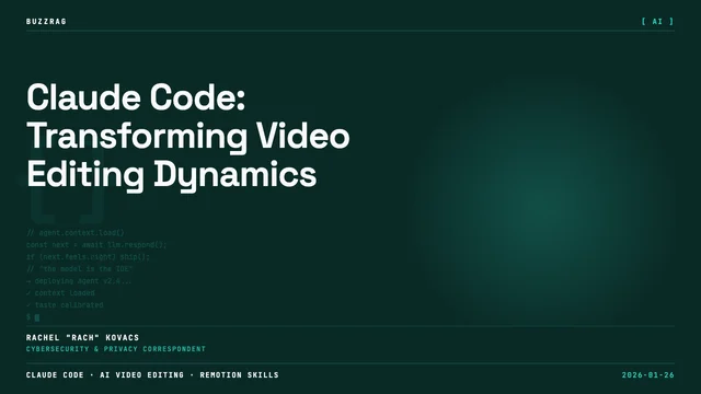 Man smiling at camera with "OLD?" label on After Effects and Premiere logos crossed out, and "NEW" label on glowing orange…