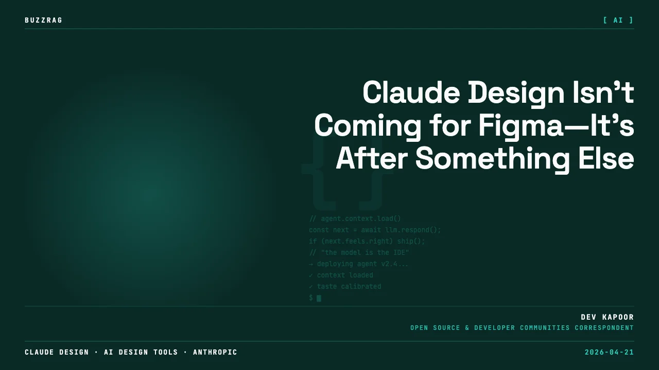 A retro-style robot gestures toward design layouts and computer screens in an orange and teal vintage aesthetic workspace.