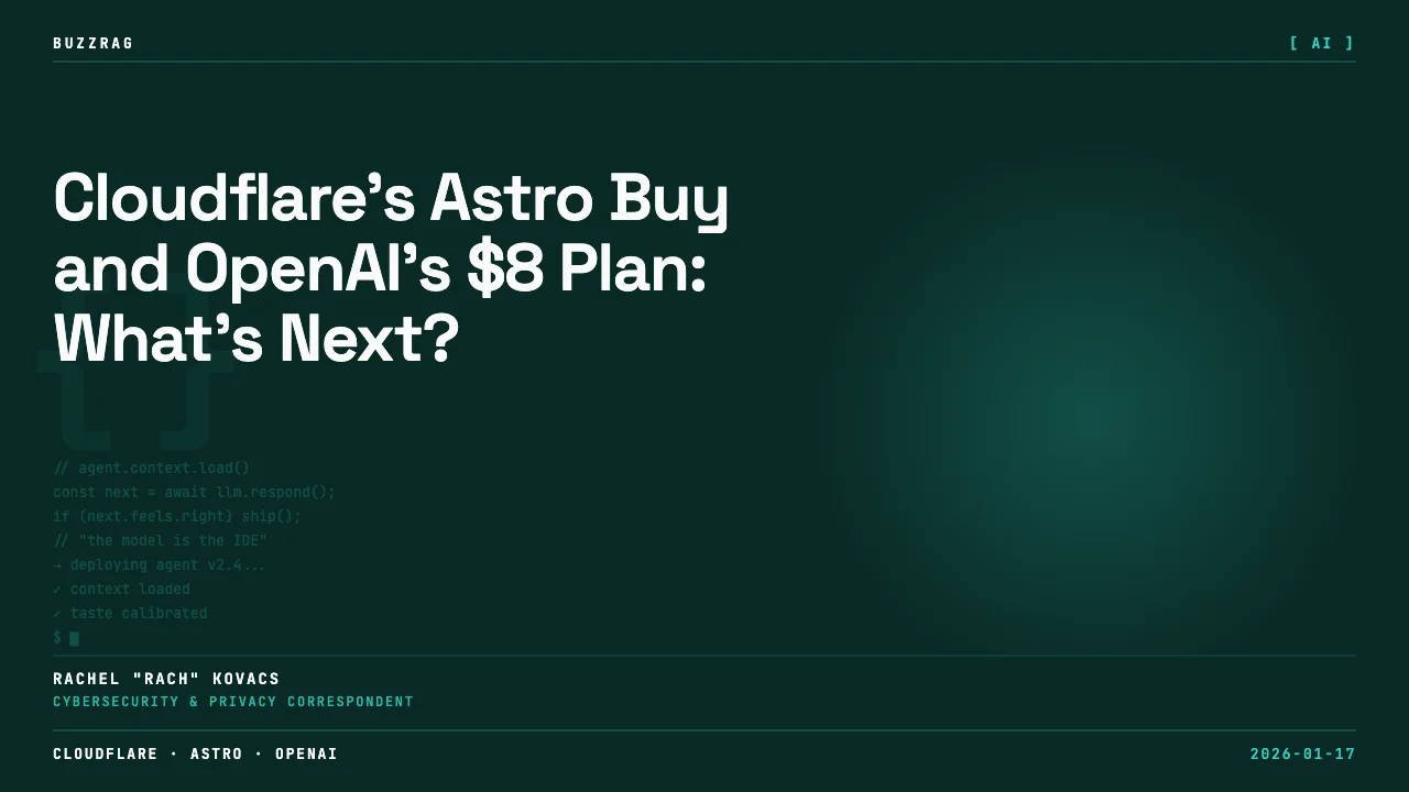 Man speaking at microphone during live stream with Astro and Cloudflare logos displayed behind him