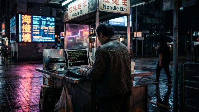 A concerned man with glasses holds his hands to his face beside logos of 20+ Linux distributions with "HACKED" in red text…