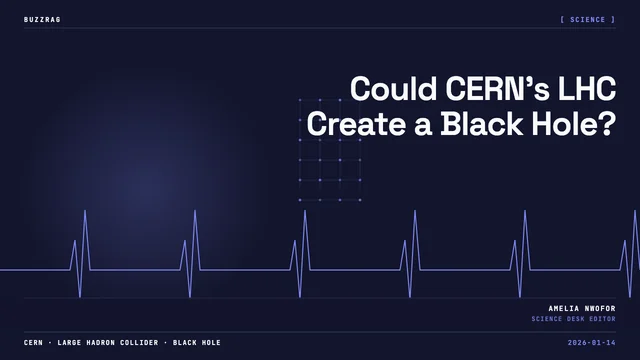 Earth facing a glowing black hole in space with "WHAT'S THE RISK?" text overlay