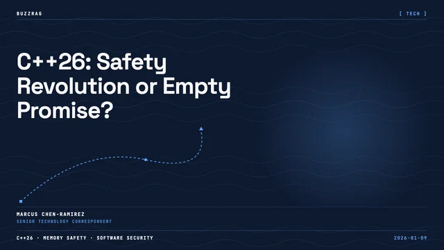 Daniela Engert presenting at Meeting C++ 2025 conference with title slide displaying "Towards Safety & Security in C++" and…
