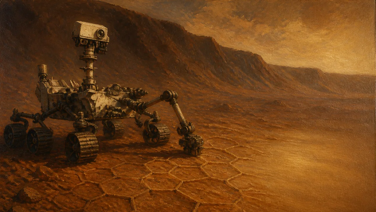 Curiosity Rover Finds Honeycomb Polygons on Mars