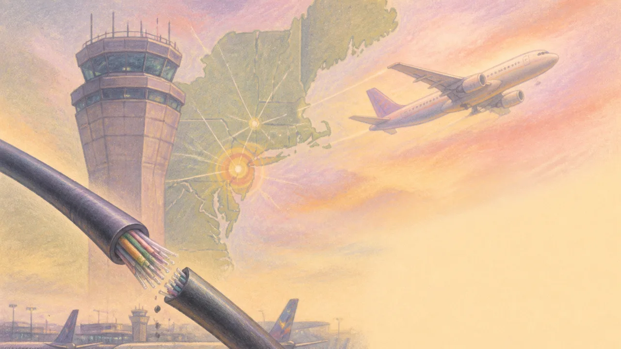 How a Cut Backup Cable Disrupted Northeast Flights