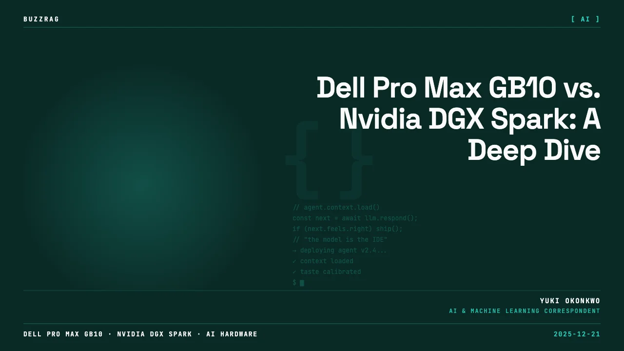 Man in glasses holding a Dell device against pink background with text reading "DUDE you're getting a DELL