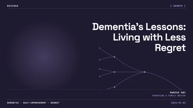 Man in blue blazer speaking on TEDx stage with text overlay reading "3 end-of-life lessons