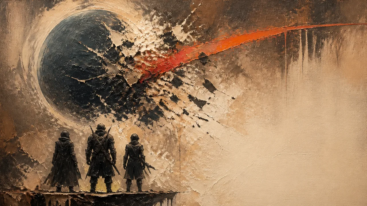 BBC News Gaming segment showing Destiny 2 sci-fi landscape with armored characters and a massive tower structure amid a…