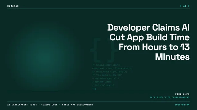 Metallic "IT'S OVER" text above two panels showing Claude Code demo and an AI SEO platform advertisement on a tech-themed…