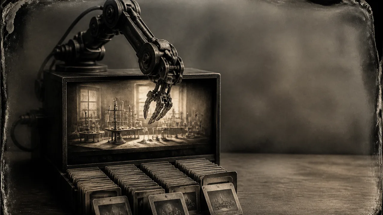 Google RSI text above a distressed man clutching his head beside a maze of branching paths and plus signs