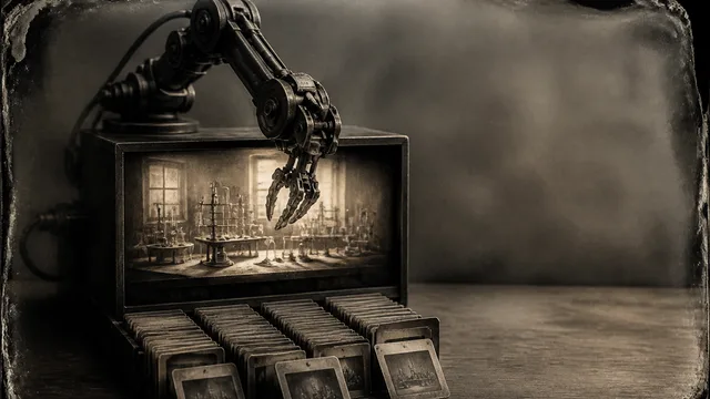 Google RSI text above a distressed man clutching his head beside a maze of branching paths and plus signs