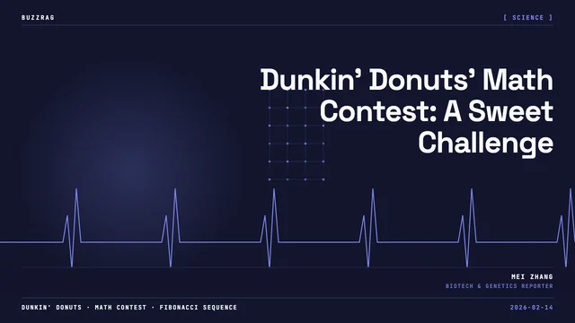 Man in Dunkin' Donuts shirt points at blackboard with mathematical equations circled in red while discussing a problem