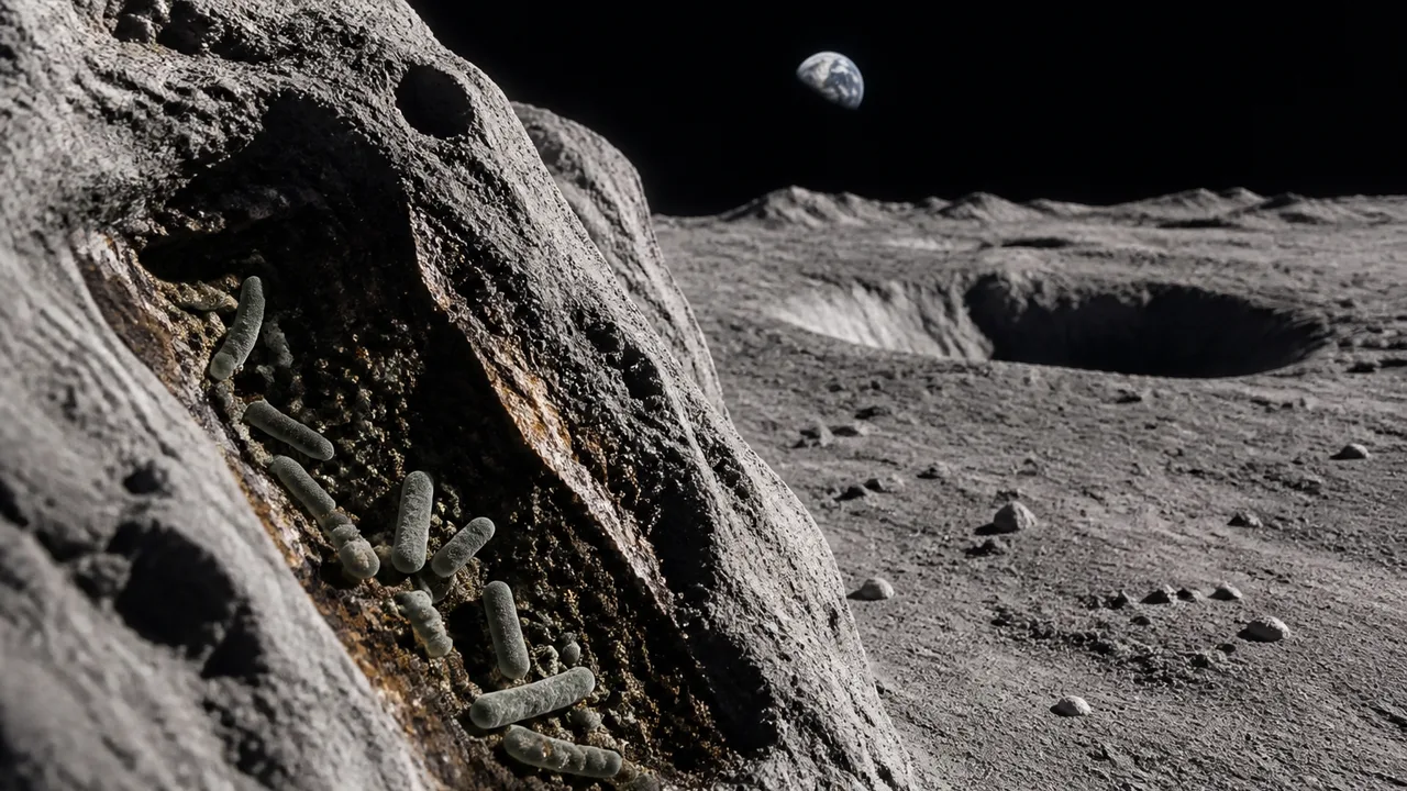 Earth Microbes May Survive on the Moon's South Pole