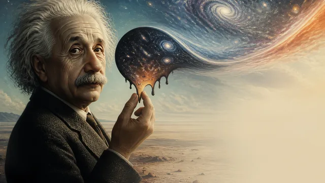 A massive star warps the fabric of spacetime around a black hole in this illustration of gravitational effects from PBS NOVA