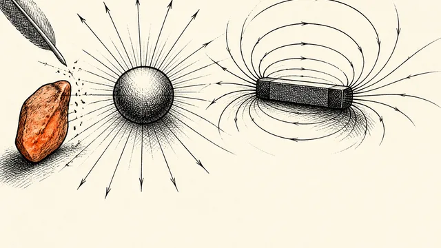 Two bar magnets with labeled S and N poles facing each other, with an arrow pointing between them against a black background