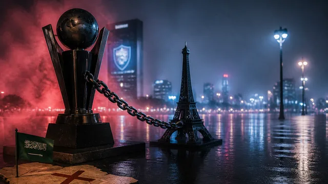 BBC News graphic showing EWC 26 Paris logo with Eiffel Tower, announcing esports competition relocation to France