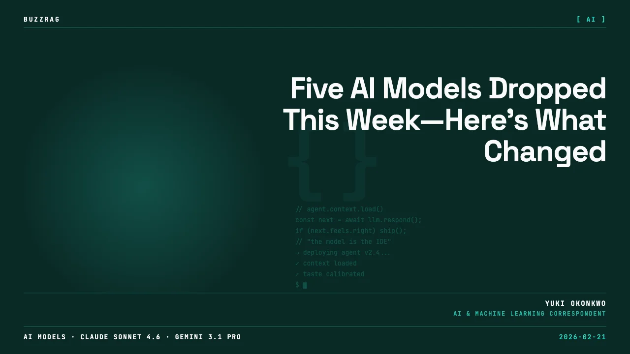 Man with surprised expression holding AI and Google logos against purple background with "NEW MODELS" text banner