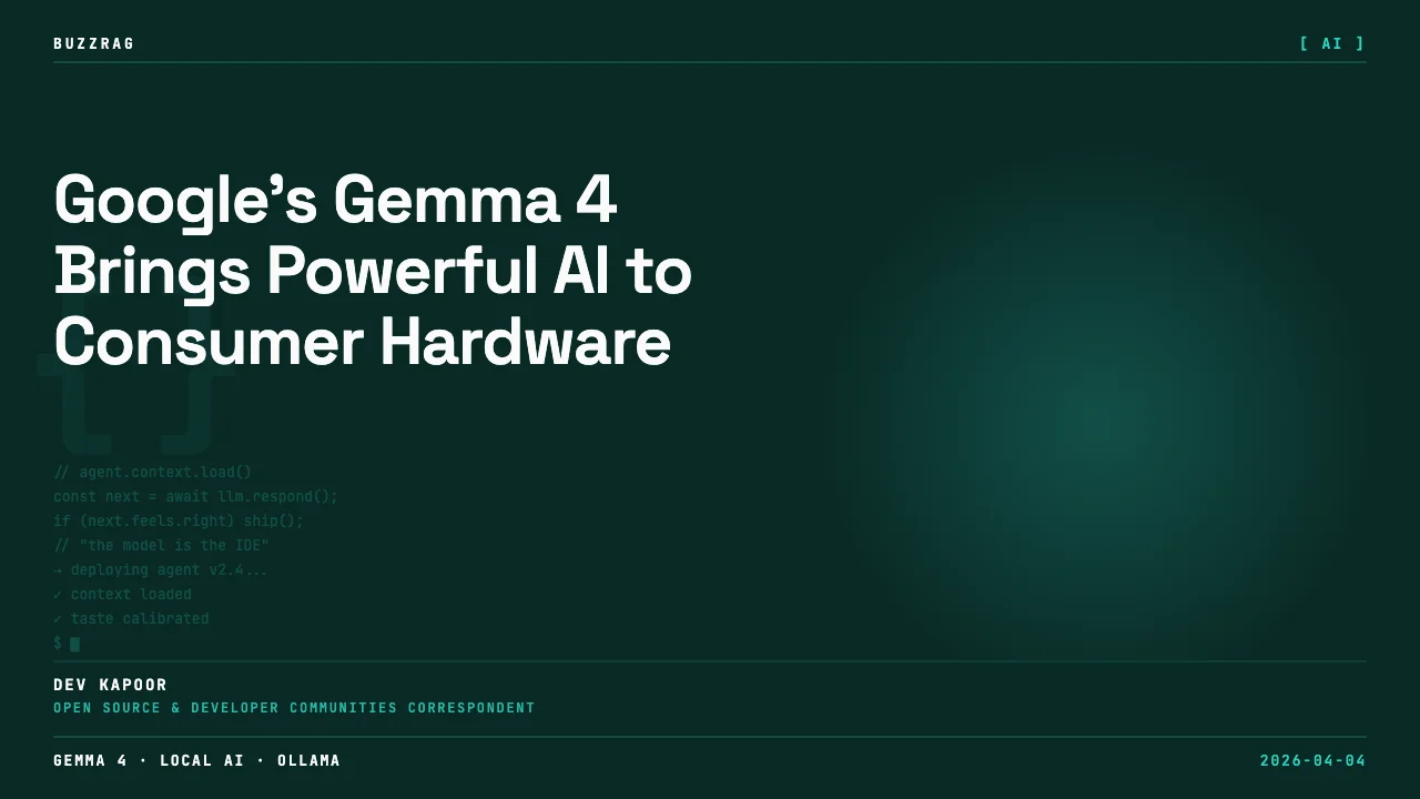 Google Gemma 4 chat interface with starry background, showing message input box and installation guide text, Windows and…