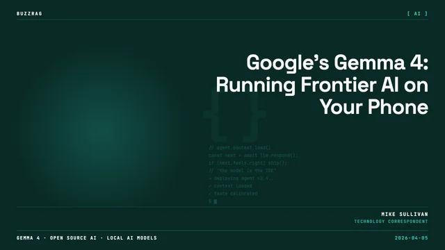 Bold red and blue text announcing Google's 100x release with "Gemma 4" highlighted in a white rounded box below