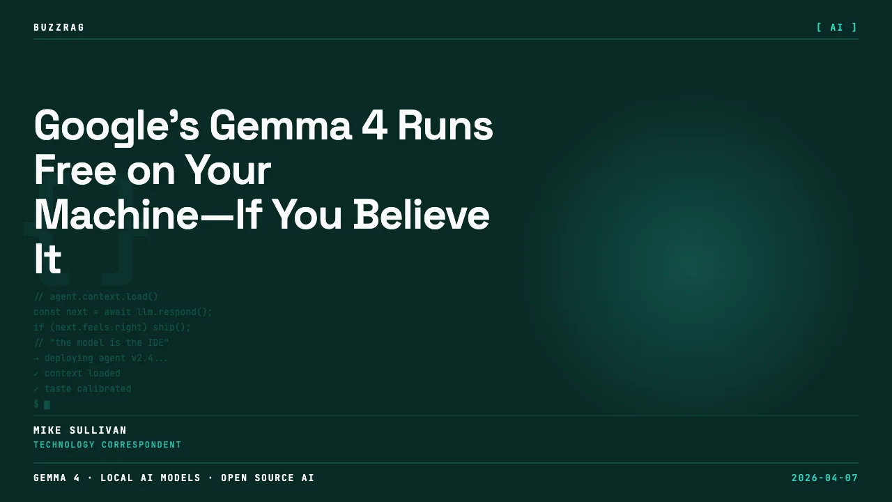 Google logo with "GEMMA 4" text and "DID IT AGAIN!" headline announcing a new AI model release