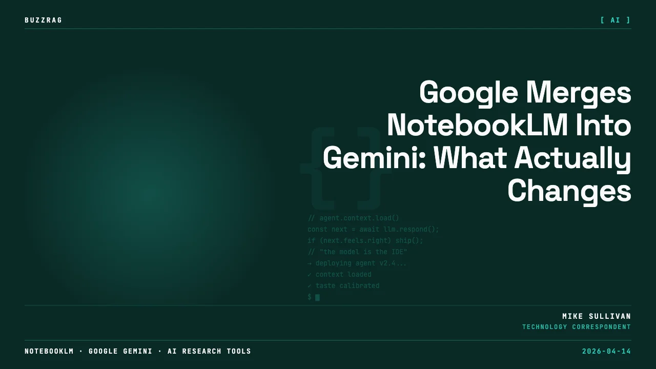 Blue gradient text reading "GEMINI'S BIG UPDATE!" with a colorful four-pointed star icon on a dark digital wave background…