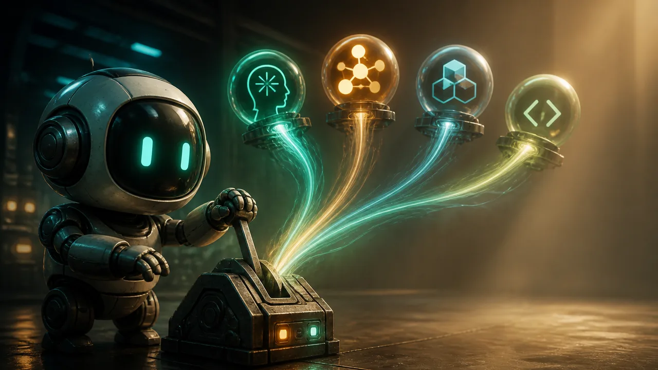 Four animated mascot characters with white heads holding masks stand in a row, with "GROK UNLOCKED" text displayed above on…