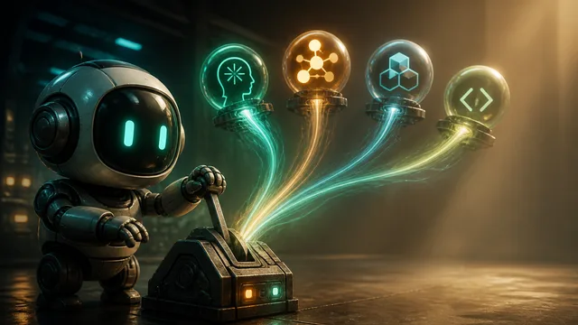 Four animated mascot characters with white heads holding masks stand in a row, with "GROK UNLOCKED" text displayed above on…