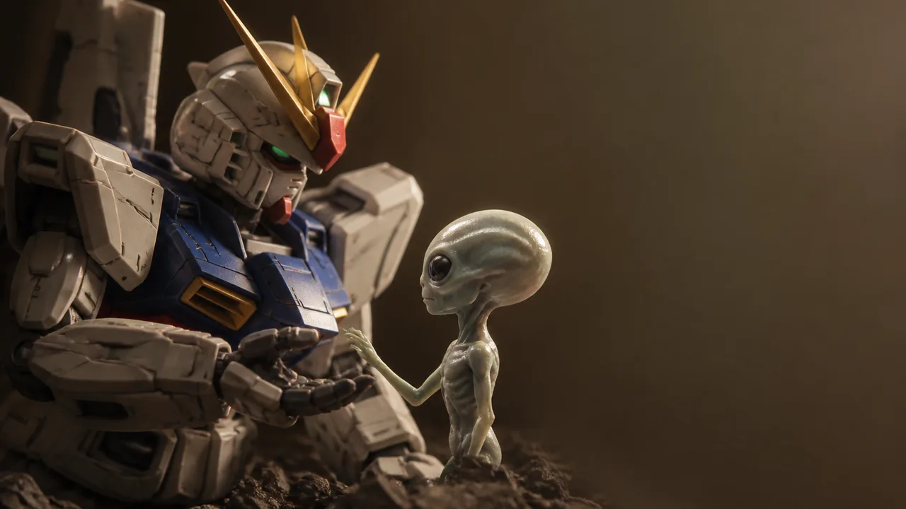 Gundam RG XARX-ZERO Uses Aliens to Ask Who AI Works For