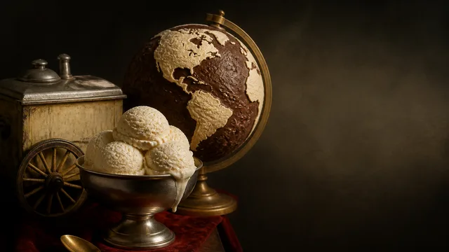 Häagen-Dazs logo with decorative frame, ice cream cups on sides, and "Why They're Successful" text on burgundy and white…