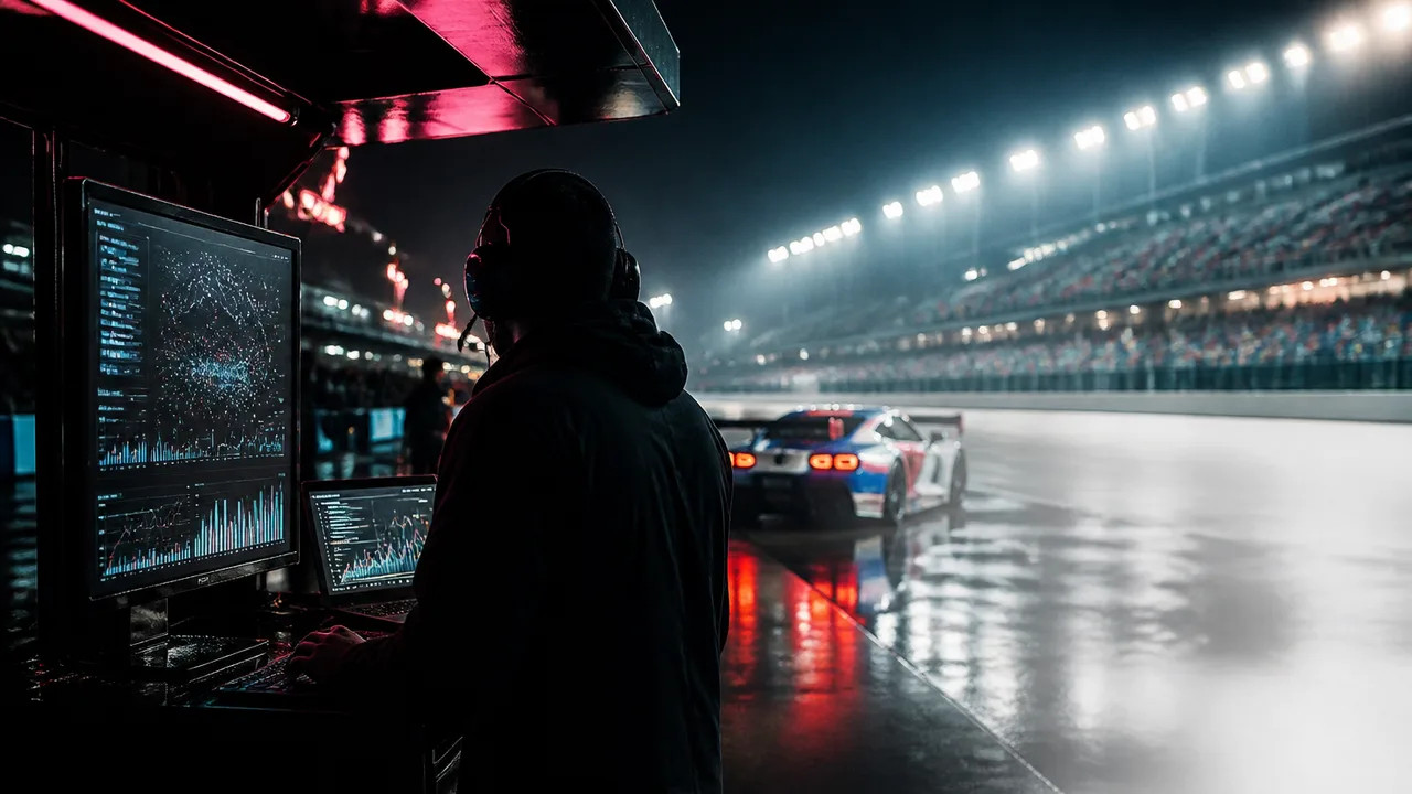 SEJ Live panel discussion featuring Richard Bowman from NASCAR and Kaelin Sprawls from OpenAI against a dark textured…